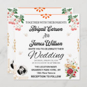 ELEGANTE TROUWKAART KAART (Voorkant / Achterkant)