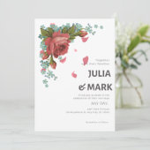 Elegante trouwkaart kaart (Staand voorkant)