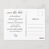 Elegante Trouwkaart Met 3 Foto's Briefkaart (Achterkant)