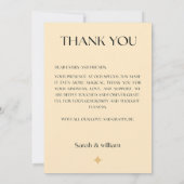 Elegante trouwkaart met 3 foto's om te bedanken kaart (Achterkant)