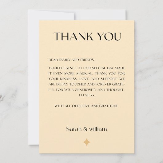 Elegante trouwkaart met 3 foto's om te bedanken kaart (Achterkant)