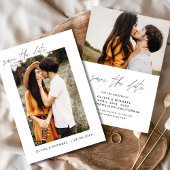Elegante Trouwkaart Met Foto Minimalistisch Save The Date