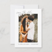 Elegante Trouwkaart Met Foto Minimalistisch Save The Date (Voorkant)