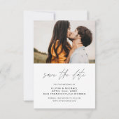 Elegante Trouwkaart Met Foto Minimalistisch Save The Date (Achterkant)