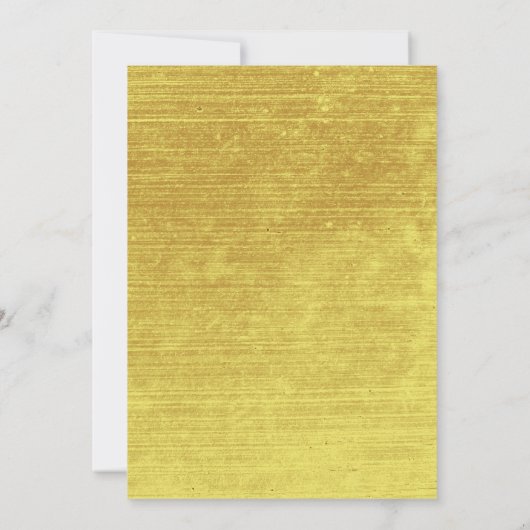 Elegante trouwkaart met gouden kleur en eenvoudig  kaart (Achterkant)