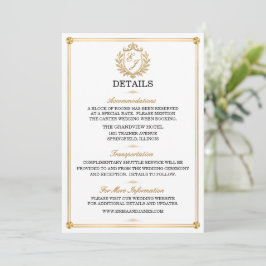 Elegante Trouwkaart met Gouden Wapen Kaart