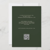 Elegante trouwkaart met palmboom en QR-code Kaart (Achterkant)
