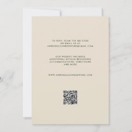 Elegante trouwkaart met palmboom en QR-code Kaart