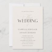 Elegante Trouwkaart met QR-code Uitnodiging (Voorkant)