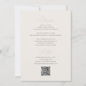 Elegante Trouwkaart met QR-code Uitnodiging (Achterkant)