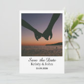 Elegante Trouwkaart met "Save the Date" Save The Date (Staand voorkant)