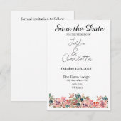 Elegante Trouwkaart met "Save the Date" Save The Date (Voorkant / Achterkant)