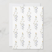 Elegante Trouwkaart met Wilde Bloemen Kaart (Achterkant)