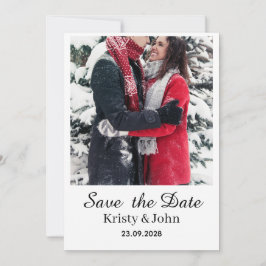 Elegante trouwkaart om de datum te reserveren save the date