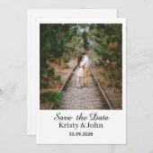 Elegante Trouwkaart om de datum te reserveren Save The Date (Voorkant / Achterkant)