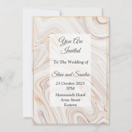 Elegante trouwkaart, roze marmer kaart