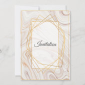 Elegante trouwkaart, roze marmer kaart (Achterkant)