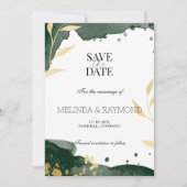 Elegante trouwkaart 'Save the Date' aankondiging (Voorkant)