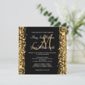 Elegante Trouwkaart 'Save The Date' met Glitters G Kaart (Staand voorkant)