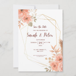 Elegante Trouwkaart Save The Date Minimaal Design Kaart