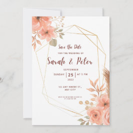 Elegante Trouwkaart Save The Date Minimaal Design Kaart