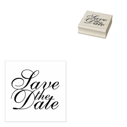 Elegante trouwkaart 'Save the Date' Rubberstempel (Gestempeld)
