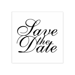 Elegante trouwkaart 'Save the Date' Rubberstempel