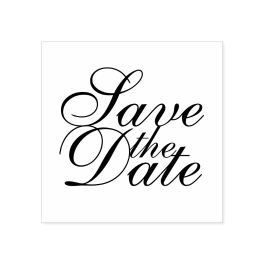 Elegante trouwkaart 'Save the Date' Rubberstempel (Afrduk)