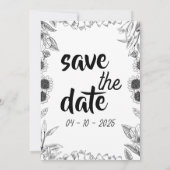 Elegante trouwkaart 'save the date' save the date (Achterkant)