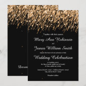 Elegante Trouwkaart 'Save The Date' Stars Goud Kaart (Voorkant / Achterkant)