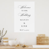 Elegante trouwkaart sjabloon poster (Keuken)