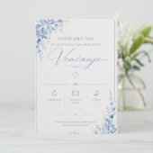 Elegante trouwkaart uitnodiging (Staand voorkant)
