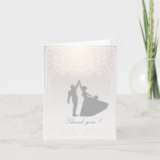 Elegante trouwkaart voor dankbetuiging bedankkaart