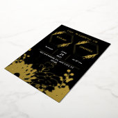 Elegante trouwkaart zwart en goud folie uitnodigin folie uitnodiging (Gedraaid)