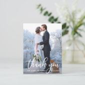 Elegante trouwkaarten bruid bruidegom foto briefkaart (Staand voorkant)