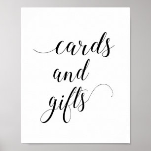 Elegante trouwkaarten en geschenken bord poster