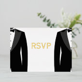 Elegante trouwkaarten met echte goud folie voor ho folie uitnodiging (Staand Voorkant)