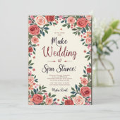 Elegante Trouwkaarten: Vier de Liefde met Stijl Kaart (Staand voorkant)