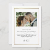 Elegante Trouwkaarten Zwart en Wit Bedankkaart (Achterkant)