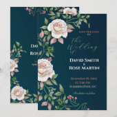 Elegante trouwkaartjes voor jou kaart (Voorkant / Achterkant)