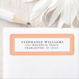 Elegante trouwkaligrafie RSVP trendy perzik Etiket