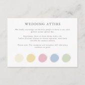 Elegante Trouwkleding Kleding Code Kleurenpalet Informatiekaartje (Voorkant)