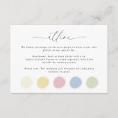 Elegante Trouwkleding Kleding Code Kleurenpalet Informatiekaartje (Voorkant)