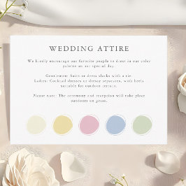 Elegante Trouwkleding Kleding Code Kleurenpalet Informatiekaartje