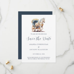 Elegante Trouwkoets Huwelijk Save The Date