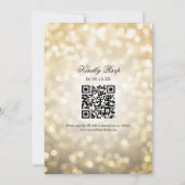 Elegante trouwlichten Gold QR RSVP Kaart (Achterkant)