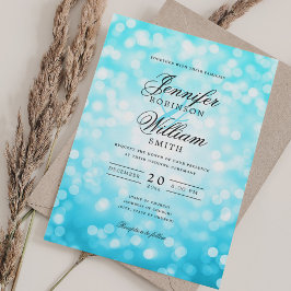 Elegante trouwlichten  turquoise QR RSVP Kaart