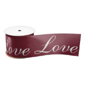 Elegante Trouwliefde Maroon Donkerrood Burgundy Satijnen Lint (Spoel)