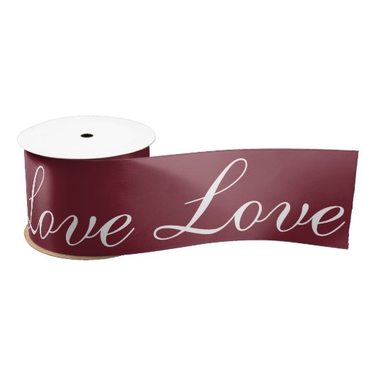 Elegante Trouwliefde Maroon Donkerrood Burgundy Satijnen Lint (Spoel)