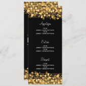 Elegante Trouwmenu Feest Glitters Goud Menu (Voorkant / Achterkant)